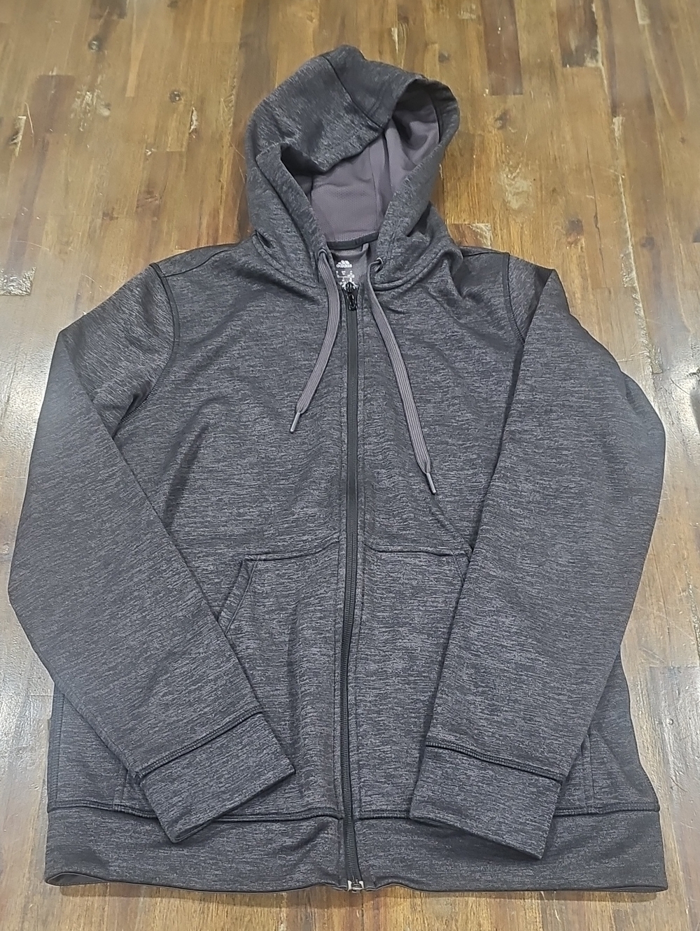 adidas Charcoal Climawarm Full-Zip Hoodie